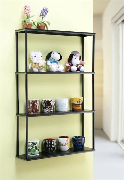 wall mounted metal shelving units